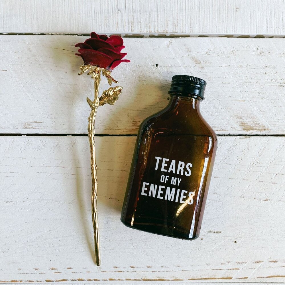 Tears Of My Enemies Amber Mini Flask